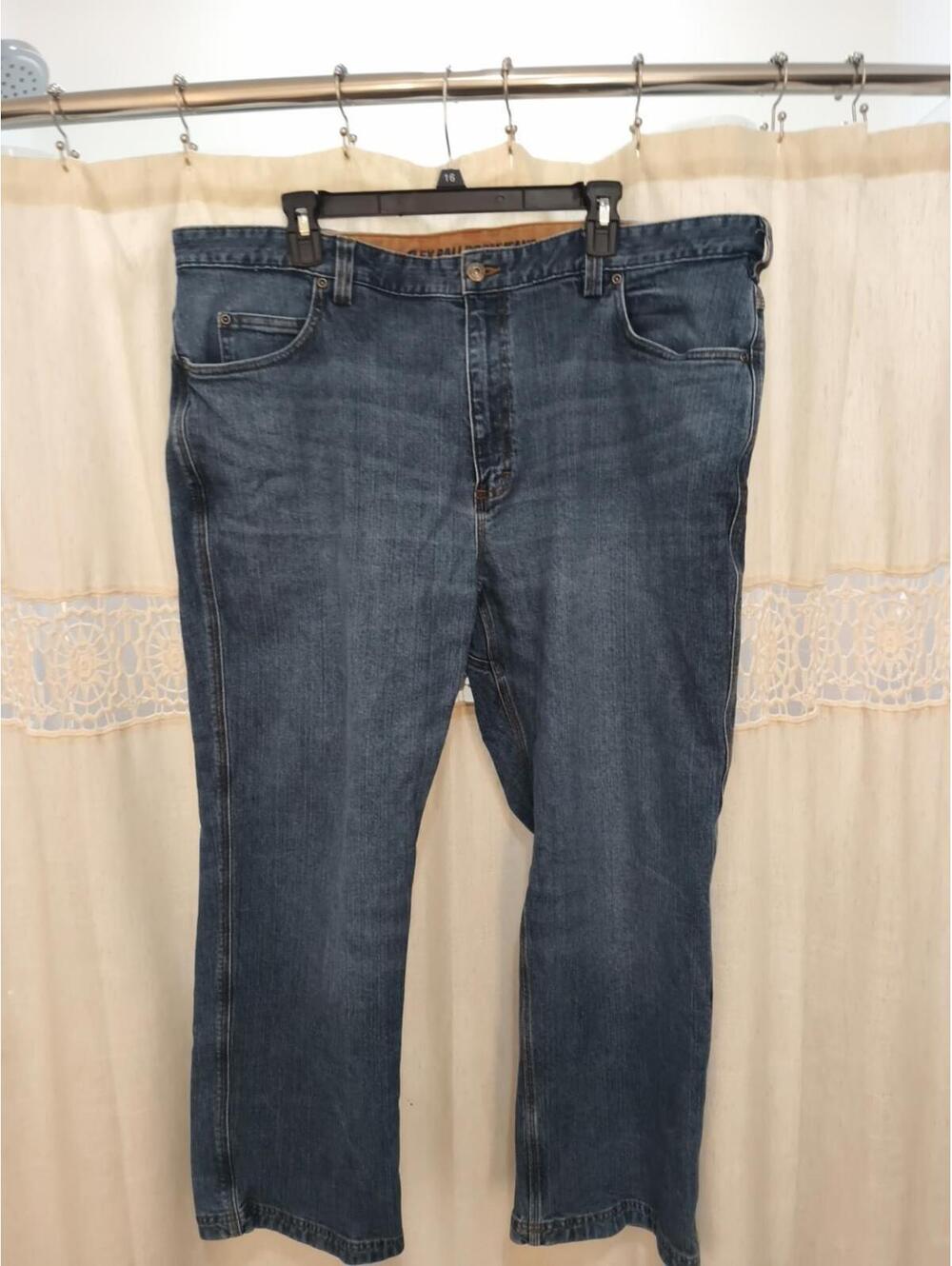 Duluth Trading Flex Ballroom Jeans Men’s Size 42x28 Stretch Med Wash Denim Pants